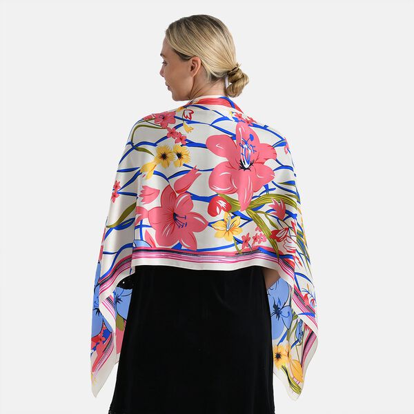  LA MAREY signature 100% silk scarf55*170cmweight:40gcolor:multi colorMaterial:100% Mulberry silk image number 2