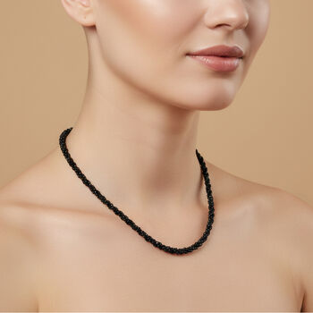 Schwarze Spinell 50cm Halskette - 85 ct.