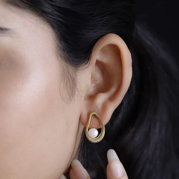 Süßwasser Perle Ohrringe image number 2