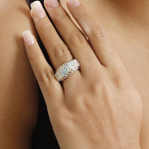 Nat&uuml;rlicher, &auml;thiopischer Welo Opal Ring - 1,63 ct. image number 4