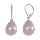 Rosa Muschelkernperle Ohrringe 925 Silber rhodiniert