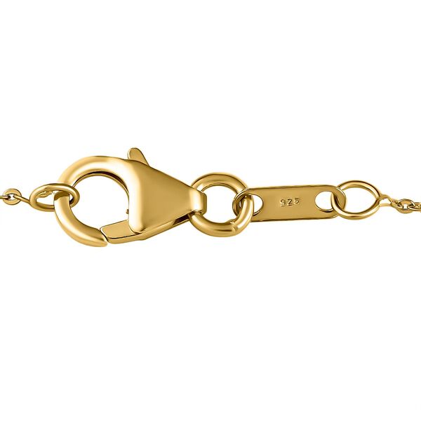 AAA Turkizit Kreuz-Anhänger mit Kette, 925 Silber Gelbgold Vermeil ca. 1.63 ct image number 6