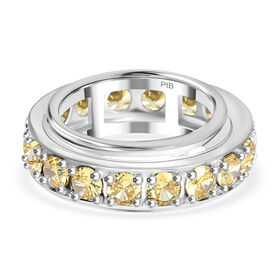 Gelber Zirkonia-Spinning-Ring - 7,47 ct.