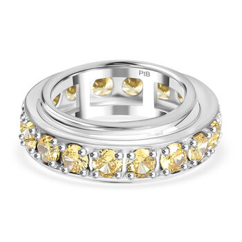 Gelber Zirkonia-Spinning-Ring - 7,47 ct.