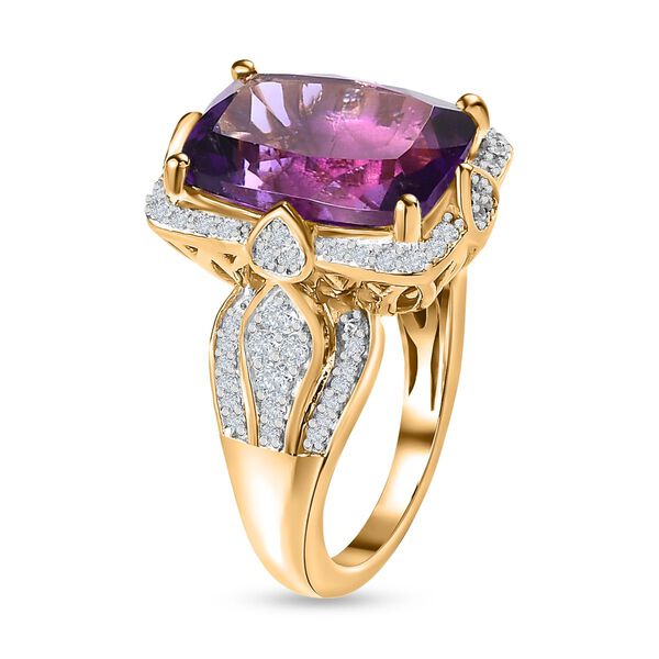 AA afrikanischer Rubin und Zirkon-Ring - 6,39 ct. image number 5