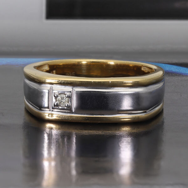 Diamant Ring 925 Silber Bicolor image number 2