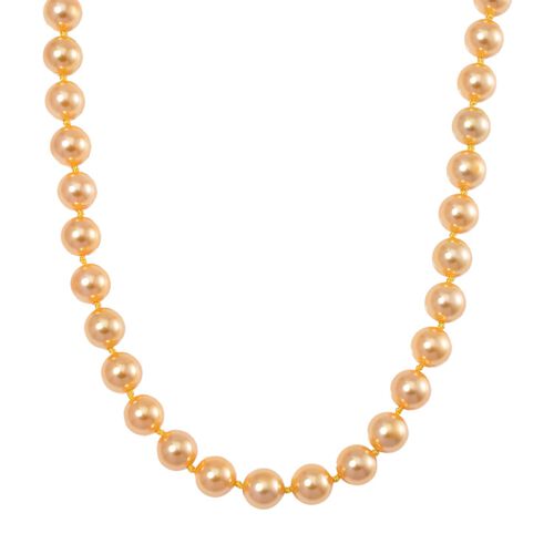 Goldene Muschelkernperle Halskette, 50cm image number 0
