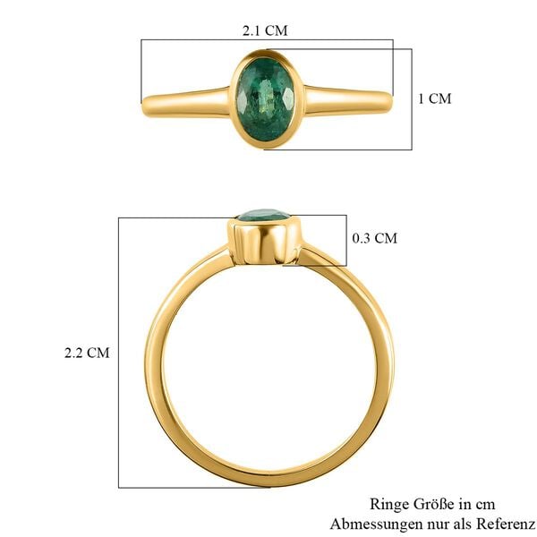 AAA Kagem sambischer Smaragd-Solitär-Ring in 585 Gold, 0,77 ct. image number 7