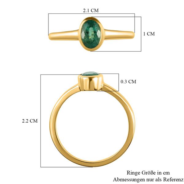 AAA Kagem sambischer Smaragd-Solitär-Ring in 585 Gold, 0,77 ct. image number 7