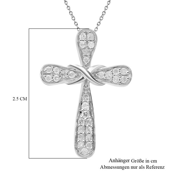 Diamant Anh&auml;nger, 925 Silber platiniert - 0,33 ct. image number 5