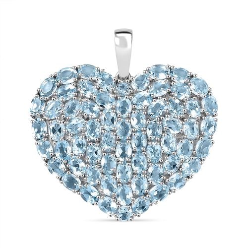D’joy Himmelblauer Topas Anhänger 925 Silber rhodiniert ca. 14.27 ct image number 0