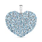 D’joy Himmelblauer Topas Anhänger 925 Silber rhodiniert ca. 14.27 ct