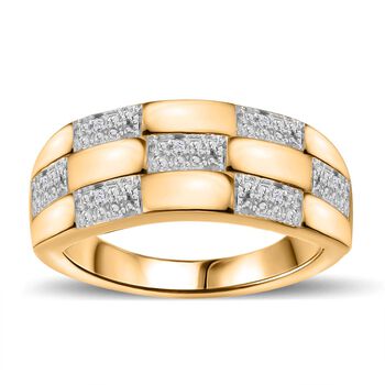 Wei&szlig;es Diamant-Schmuckset, Goldton - 0,11 ct.