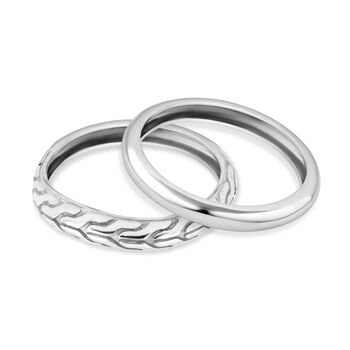 Royal Bali Kollektion- 2er-Set Bandringe