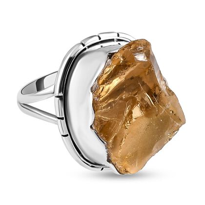 Citrin-Ring, 925 Silber (Größe 16.00) ca. 15,34 ct