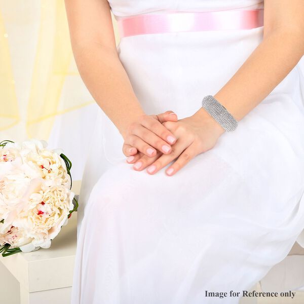 Wei&szlig;er Kristall-Armreif, 19 cm - 117 ct. image number 3