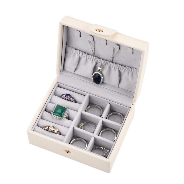 PU-Schmuckk&auml;stchen, 12x9,5x6,5cm, Cr&egrave;me image number 5