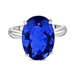 Farbwechsel Fluorit-Ring, 925 Silber rhodiniert (Größe 20.00) ca. 14.55 ct