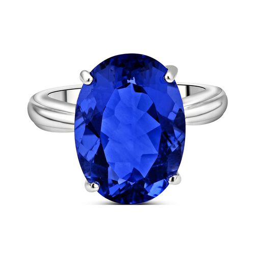 Farbwechsel Fluorit-Ring, 925 Silber rhodiniert  ca. 14,55 ct image number 0