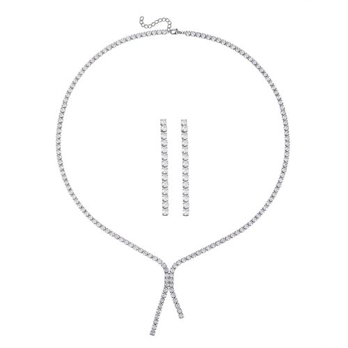 Weißer Zirkonia Schmuckset Reines Messing ca. 2.05 ct image number 0