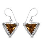 Royal Bali Kollektion - Citrin Ohrringe 925 Silber ca. 9.62 ct