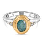 Grandidierit und Zirkon-Ring, 925 Silber Bicolor  ca. 0,83 ct image number 0