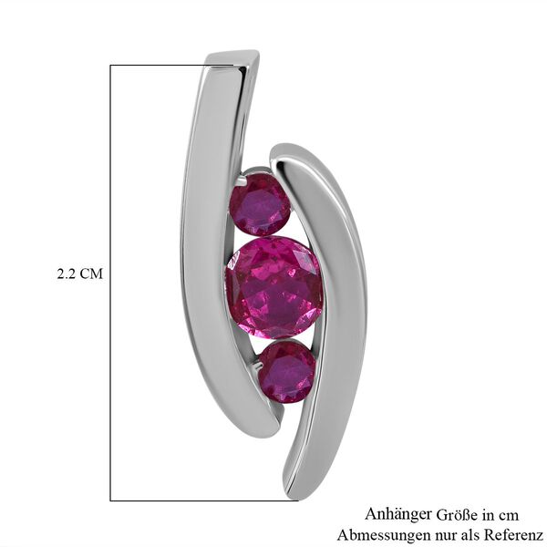 Roter Zirkonia-Anh&auml;nger - 1,35 ct. image number 4