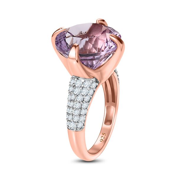 Rose De France Amethyst und  Zirkon Ring - 8,30 ct. image number 5