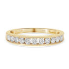 Diamant Half Eternity-Ring, SGL zertifiziert I2-I3 G-H, 375 Gelbgold  ca. 0,50 ct image number 0