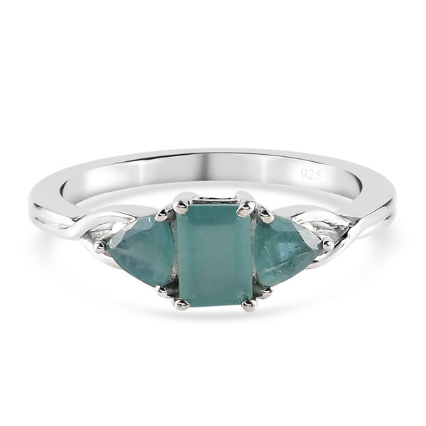 Grandidierit-Ring, 925 Silber platiniert  ca. 1,10 ct