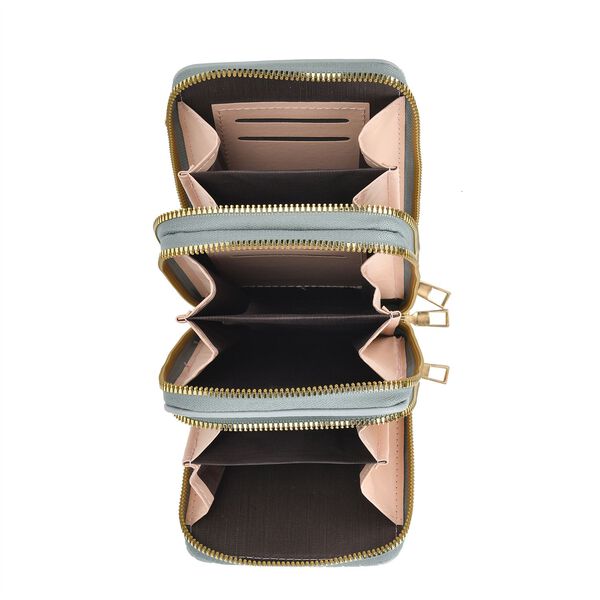 Moderne Umhängetasche mit RFID-Schutz, blau image number 3