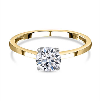 Im Labor gewachsener Diamant IGI zertifiziert Ring, 585 Gelbgold (Gr&ouml;&szlig;e 17.00) ca. 1,00 ct