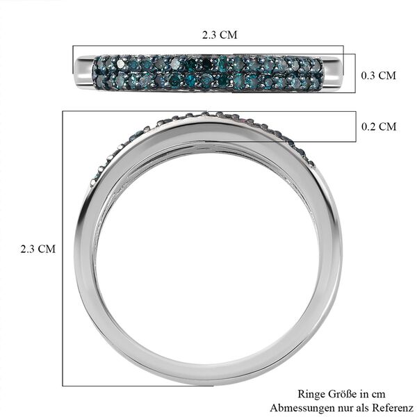 Blauer Diamant-Bandring - 0,20 ct. image number 7