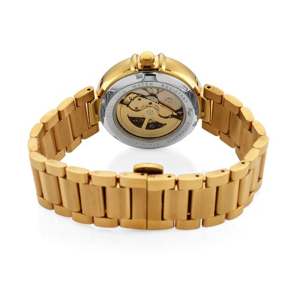 GENOA - Automatik-Armbanduhr mit Dandong-Uhrwerk, Edelstahl, vergoldet image number 7