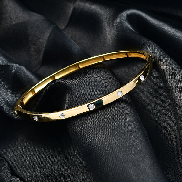 EverTrue 19cm Armreif mit Diamantakzenten, Goldton image number 2