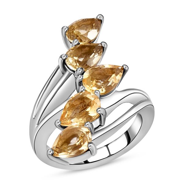 Citrin-Ring, (Gr&ouml;&szlig;e 16.00) Edelstahl, ca. 3,06 ct image number 4