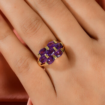 Marokkanischer Amethyst Ring 925 Silber vergoldet  ca. 2,93 ct