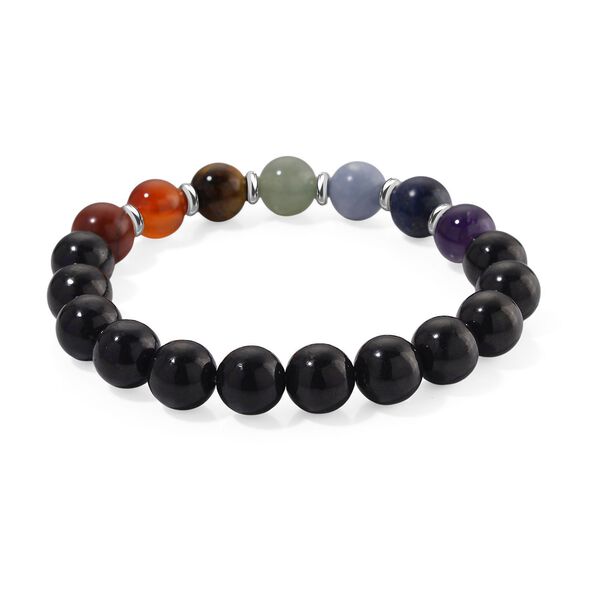 Shungit, Mehrfarbig Edelsteine Armband ca. 18 cm ca. 120.00 ct image number 3