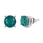 Smaragd-Triplette-Quarz Ohrringe 925 Silber ca. 2.19 ct