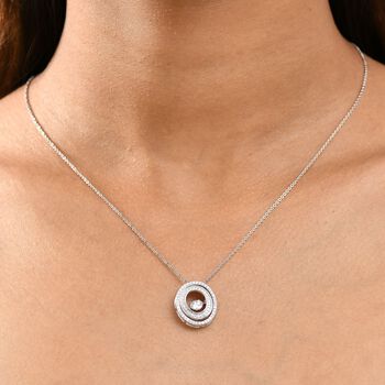 Moissanit Anh&auml;nger mit 50cm Kette - 0,97 ct.
