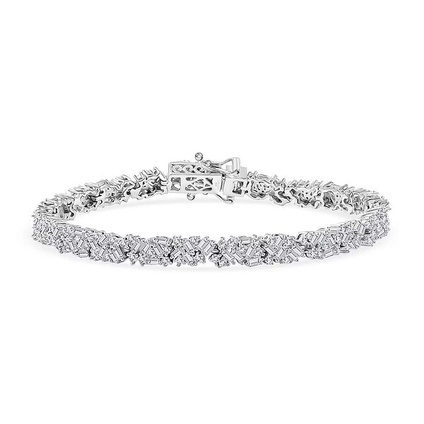 LUXURIANT DIAMOND - Lab Grown Diamant SI-GH Armband ca. 18.5 cm 925 Silber Rhodiniert ca. 3,91 ct.
