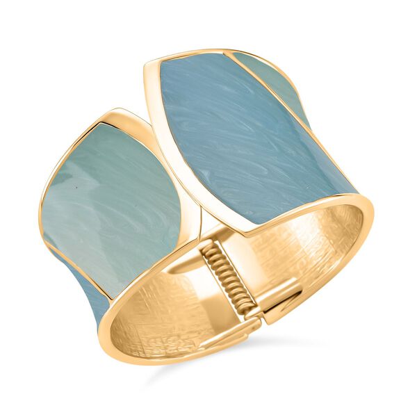 Emaille-Armreif im Colorblock-Design, ca. 17 cm, Blau image number 3