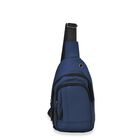 RFID Slingbag mit Kopfhöreröffnung, Wasserfest, verstellbare Gurte, 17x8x30,5 cm, Königsblau