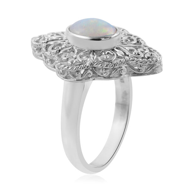 Royal Bali Kollektion - natürlicher, äthiopischer Opal-Ring, 925 Silber  ca. 1,17 ct image number 4