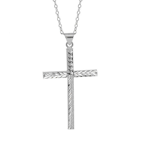 Kreuz-Anhänger mit Kette, 925 Silber, ca. 3,10g image number 0