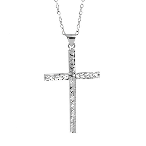 Kreuz-Anhänger mit Kette, 925 Silber, ca. 3,10g image number 0