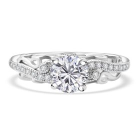 Lustro Stella Weißer Zirkonia Ring 925 Silber rhodiniert (Größe 19.00)