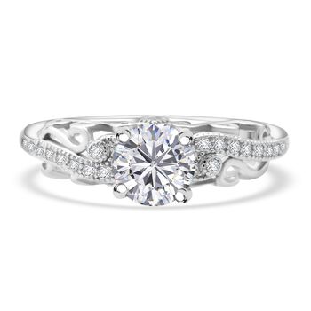 LUSTRO STELLA - Wei&szlig;er Zirkonia Ring 925 Silber rhodiniert (Gr&ouml;&szlig;e 19.00)