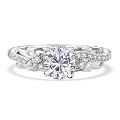 LUSTRO STELLA - Wei&szlig;er Zirkonia Ring 925 Silber rhodiniert (Gr&ouml;&szlig;e 19.00)