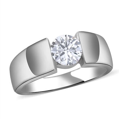 LUSTRO STELLA - Weißer Zirkonia Ring 925 Silber rhodiniert (Größe 16.00) ca. 1,35 ct